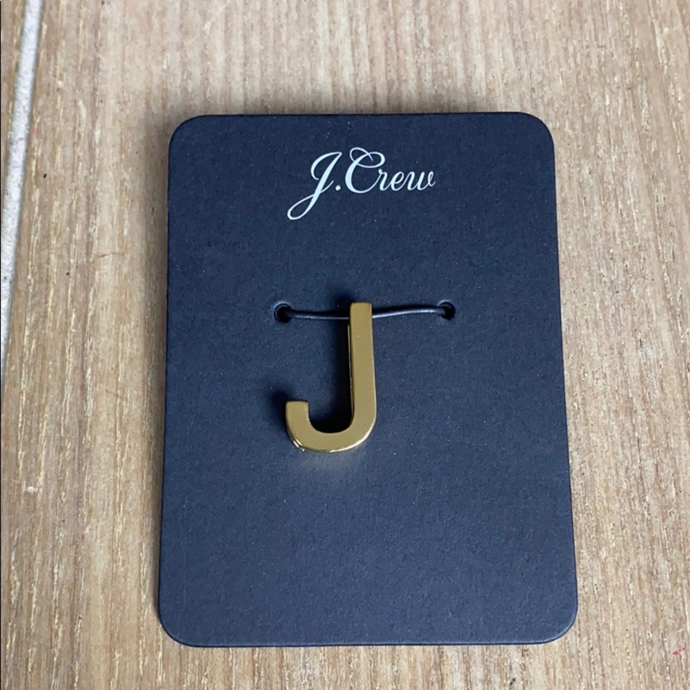 J. Crew Gold-plated J Charm